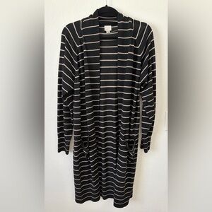 NWOT A New Day Black and White Knit Long Cardigan Sweater Size XL